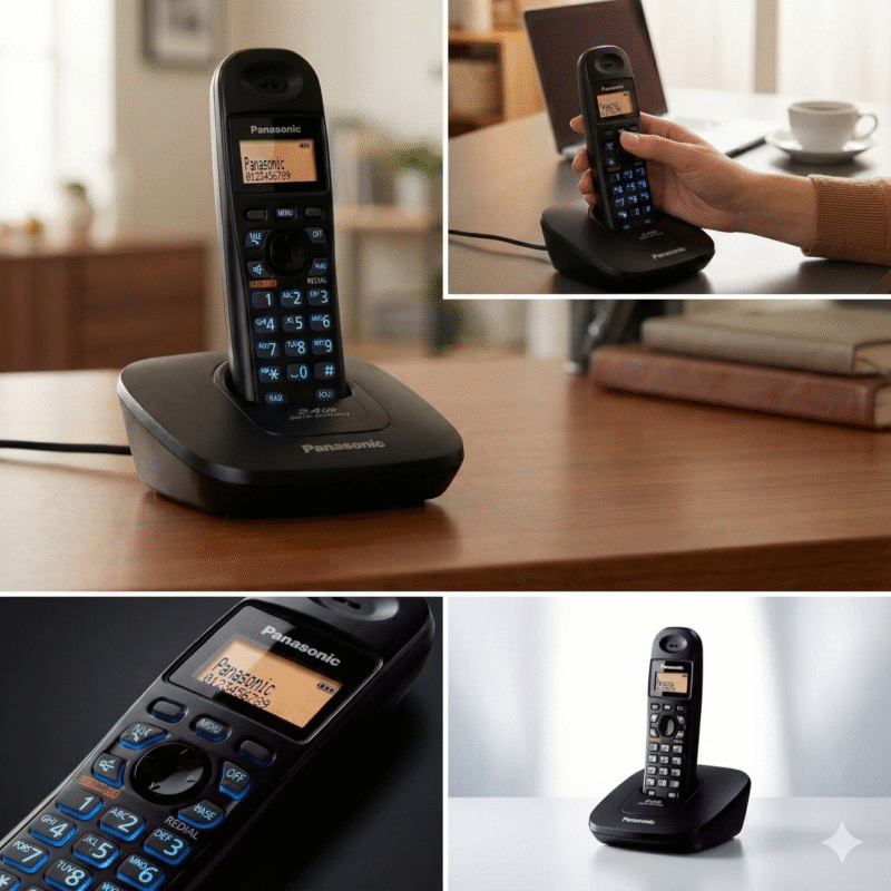 Panasonic KX-TG3611SXB Cordless Landline Phone  (Black)