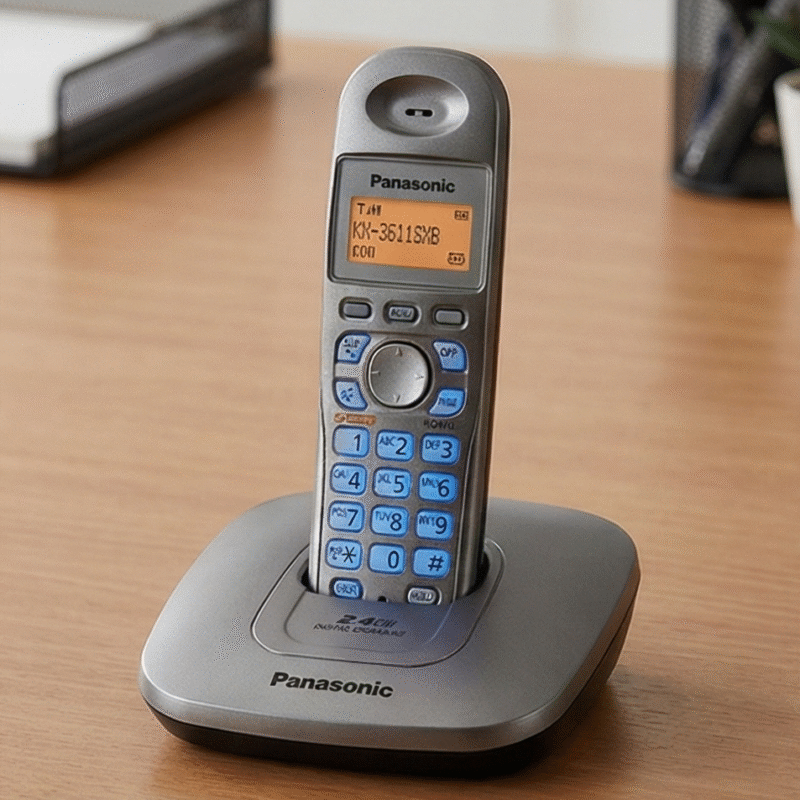 Panasonic KX-TG3611SXM Cordless Landline Phone  (Grey/Metallic)