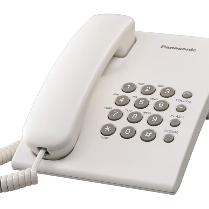 Panasonic KX-TS500MXWD Corded Landline Phone (White)
